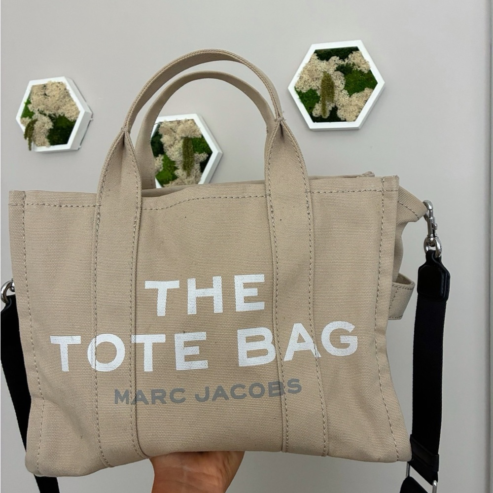 Marc Jacobs Tan Canvas Tote Bag